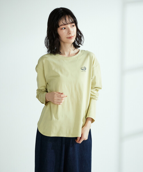 ONIGIRI(オニギリ)の「【一部店舗限定】 抗菌プリントTシャツ(Tシャツ/カットソー・レディース・チャコール/ホワイト/ミント/イエロー・M/L)」の1枚目の写真