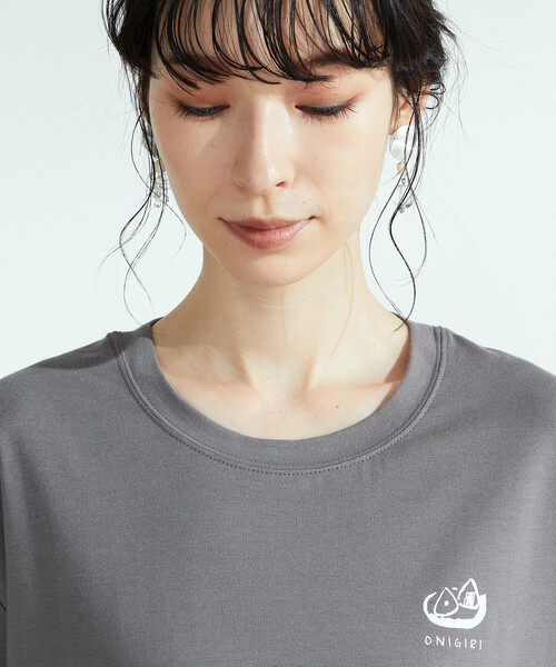ONIGIRI(オニギリ)の「【一部店舗限定】 抗菌プリントTシャツ(Tシャツ/カットソー・レディース・チャコール/ホワイト/ミント/イエロー・M/L)」の14枚目の写真