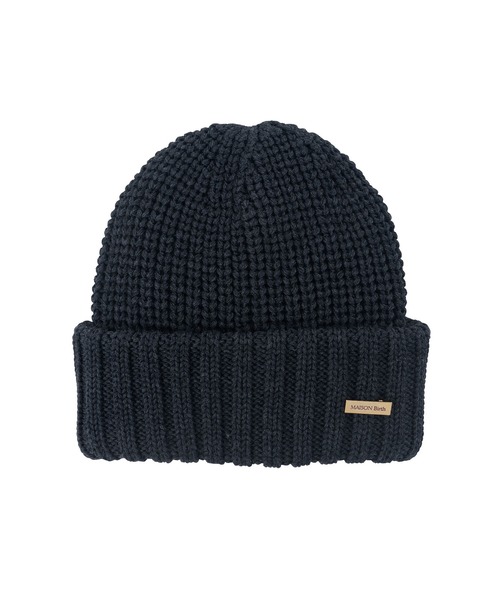 MAISON Birth（メゾンバース）の「MAISON Birth メゾンバース / EX.FINE WOOL KNIT CAP エクストラファインウールニットキャップ / MB-21307（ニットキャップ/ビーニー・レディース・ブラック/グリーン/キャメル/ダークブルー/チャコール・FREE）」の3枚目の写真