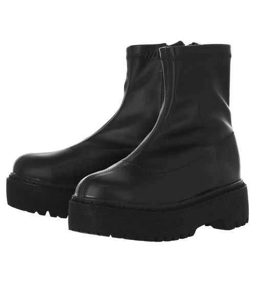 anap mimpi（アナップミンピ）の「厚底ステッチショートブーツ（ブーツ・レディース・ブラウン/ブラック・M/L/S）」の15枚目の写真