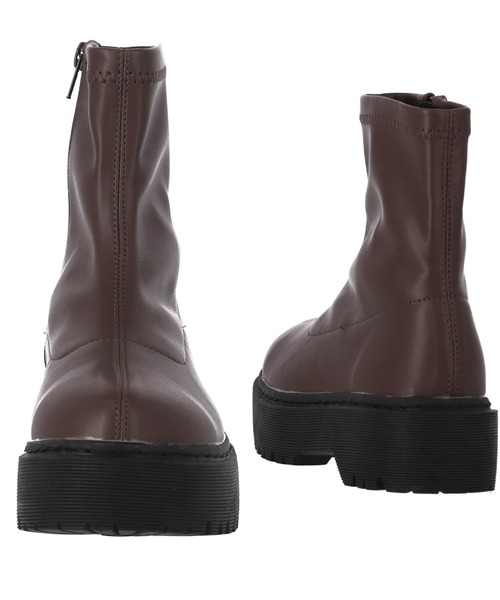 anap mimpi（アナップミンピ）の「厚底ステッチショートブーツ（ブーツ・レディース・ブラウン/ブラック・M/L/S）」の19枚目の写真