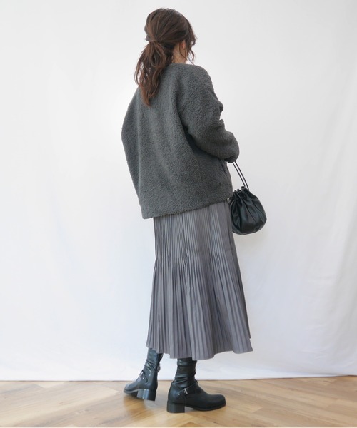 AZUL ENCANTO（アズールエンカント）の「ボアブルゾン（ブルゾン・レディース・カーキ/ライトブラック・FREE）」の14枚目の写真