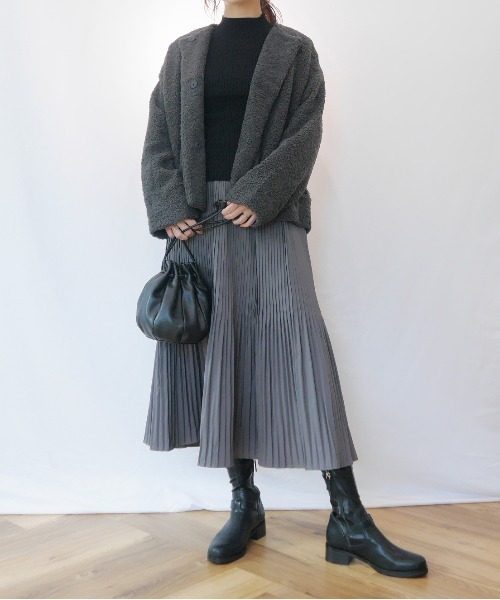 AZUL ENCANTO（アズールエンカント）の「ボアブルゾン（ブルゾン・レディース・カーキ/ライトブラック・FREE）」の5枚目の写真