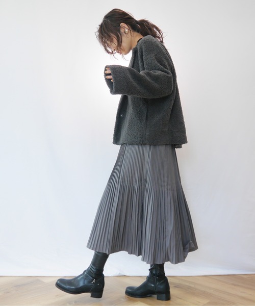 AZUL ENCANTO（アズールエンカント）の「ボアブルゾン（ブルゾン・レディース・カーキ/ライトブラック・FREE）」の11枚目の写真