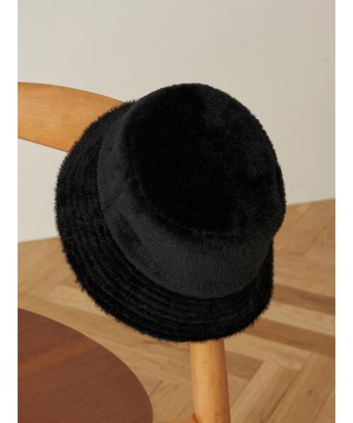 earth music&ecology（アースミュージックアンドエコロジー）の「ファーバケットハット＊（キャップ・レディース・アイボリー/ブラウン/ブラック・FREE）」の5枚目の写真