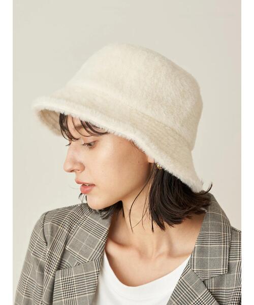 earth music&ecology（アースミュージックアンドエコロジー）の「ファーバケットハット＊（キャップ・レディース・アイボリー/ブラウン/ブラック・FREE）」の7枚目の写真