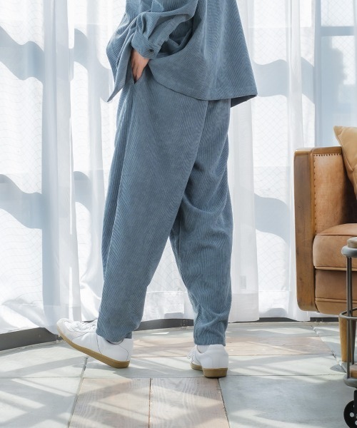 SIDEWAY STANCE（サイドウェイスタンス）の「【SIDEWAY STANCE】コーデュロイ バルーンシルエット イージーパンツ（その他パンツ・メンズ・ブルー/カーキ/ホワイト/ベージュ/バーガンディー・MEDIUM/LARGE）」の14枚目の写真