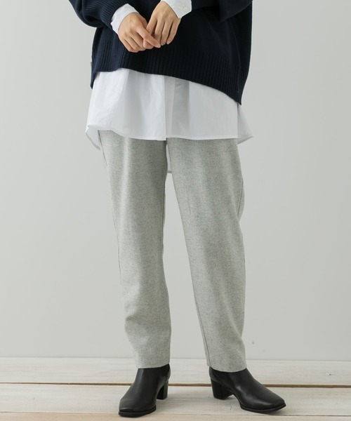URBAN RESEARCH Sonny Label(アーバンリサーチサニーレーベル)の「ツイードイージーストレートパンツ(その他パンツ・レディース・ブラック/グレー・FREE)」の1枚目の写真