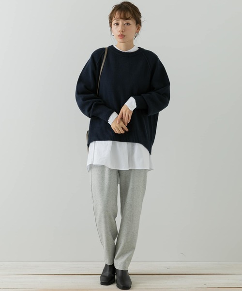 URBAN RESEARCH Sonny Label(アーバンリサーチサニーレーベル)の「ツイードイージーストレートパンツ(その他パンツ・レディース・ブラック/グレー・FREE)」の5枚目の写真
