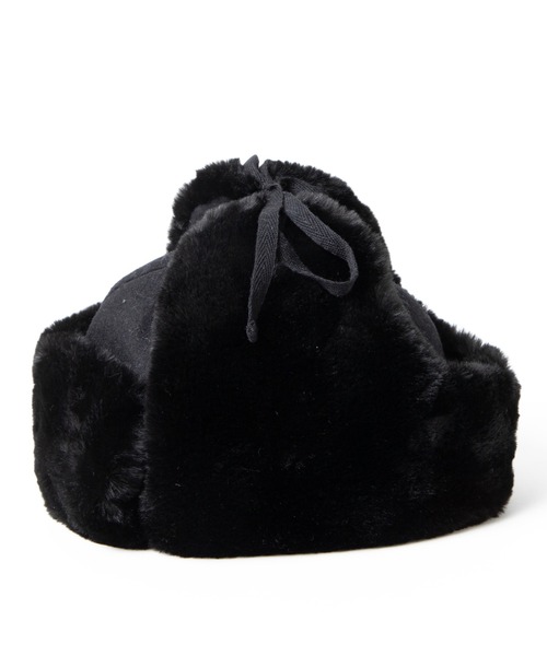 KANGOL（カンゴール）の「WEGO/Wool Ushanka（キャップ・メンズ・ブラック/グレー系その他2・FREE）」の4枚目の写真