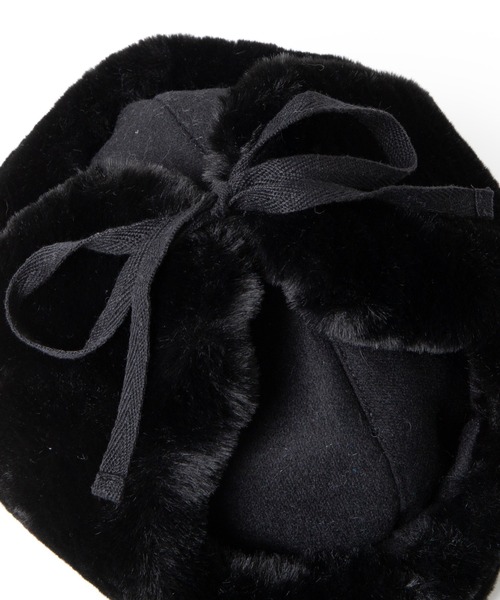 KANGOL（カンゴール）の「WEGO/Wool Ushanka（キャップ・メンズ・ブラック/グレー系その他2・FREE）」の6枚目の写真