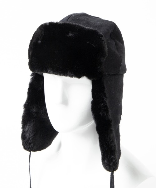 KANGOL（カンゴール）の「WEGO/Wool Ushanka（キャップ・メンズ・ブラック/グレー系その他2・FREE）」の9枚目の写真
