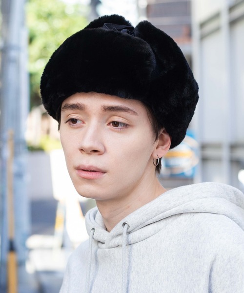 KANGOL（カンゴール）の「WEGO/Wool Ushanka（キャップ・メンズ・ブラック/グレー系その他2・FREE）」の13枚目の写真