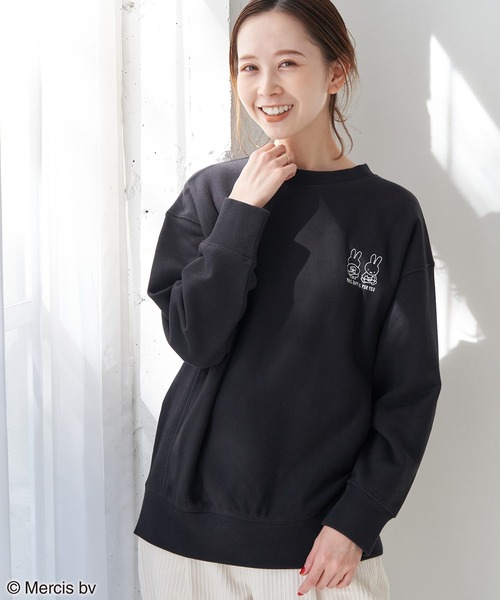 Miffy( ミッフィー)の「【miffy×ROPE' PICNIC】裏毛プルオーバー(スウェット・レディース・ホワイト/ブラック/ホワイト系その他・38)」の3枚目の写真
