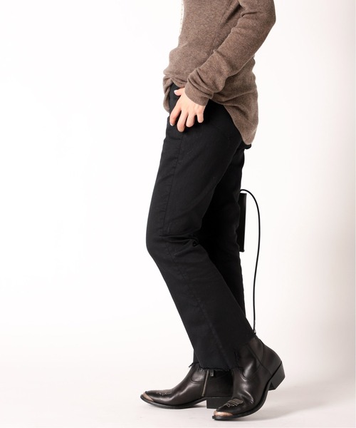 AP STUDIO(エーピーストゥディオ)の「Hem cut イージーデニム(デニムパンツ・レディース・ブラック・38/36/34)」の9枚目の写真