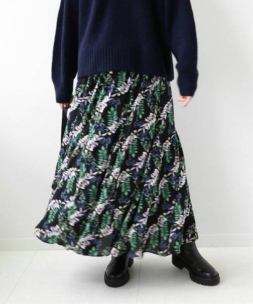JOURNAL STANDARD relume（ジャーナルスタンダード　レリューム）の「ブラックフローラルマーメイドスカート◆（スカート・レディース・グリーン/パープル・FREE）」の13枚目の写真