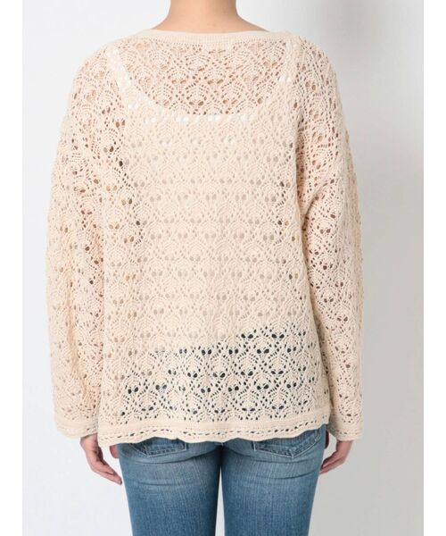 Ungrid（アングリッド）の「透かし編みレースアップニット（ニット/セーター・レディース・アイボリー/ブラック・FREE）」の6枚目の写真
