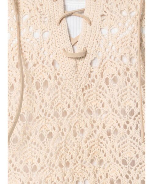 Ungrid（アングリッド）の「透かし編みレースアップニット（ニット/セーター・レディース・アイボリー/ブラック・FREE）」の12枚目の写真