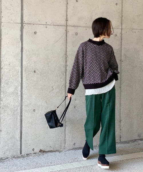 deux amour(ドゥーザムール)の「ダブルジャガード編みハイネックニット(その他トップス・レディース・ブラック・MEDIUM)」の20枚目の写真