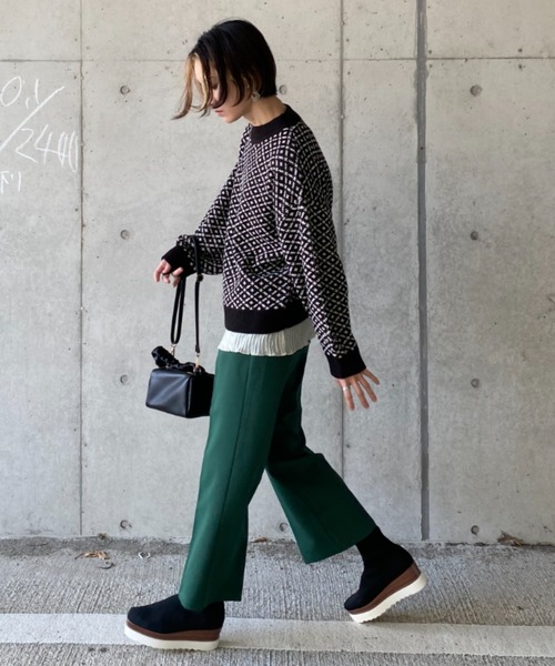 deux amour(ドゥーザムール)の「ダブルジャガード編みハイネックニット(その他トップス・レディース・ブラック・MEDIUM)」の17枚目の写真