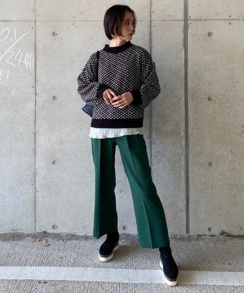 deux amour(ドゥーザムール)の「ダブルジャガード編みハイネックニット(その他トップス・レディース・ブラック・MEDIUM)」の14枚目の写真