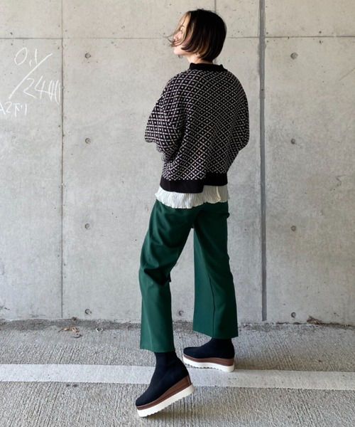 deux amour(ドゥーザムール)の「ダブルジャガード編みハイネックニット(その他トップス・レディース・ブラック・MEDIUM)」の21枚目の写真