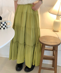 LAUIR（ラウアー）の「ギャザーフリルティアードマキシスカート（スカート）」