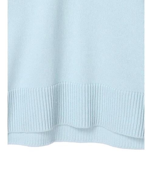 AMERICAN HOLIC（アメリカンホリック）の「ミドルゲージVネックニットプルオーバー（ニット/セーター・レディース・ネイビー/サックスブルー/イエロー/アイボリー・M/L）」の17枚目の写真