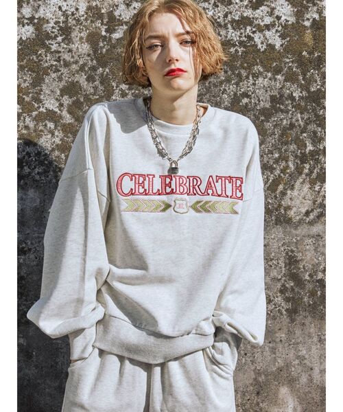 jouetie（ジュエティ）の「カレッジオーバートップス（スウェット・レディース・ブラック/グレー/ピンク/グリーン・MEDIUM）」の19枚目の写真