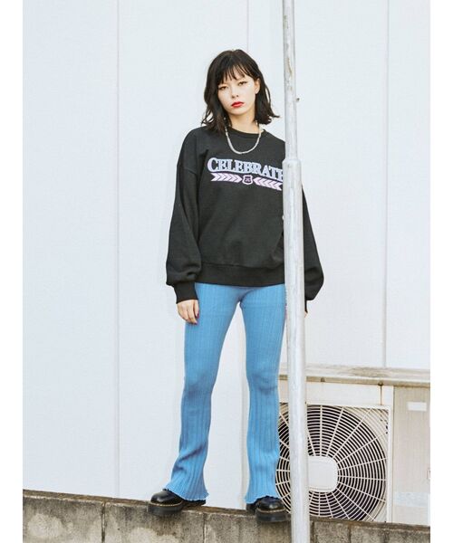 jouetie（ジュエティ）の「カレッジオーバートップス（スウェット・レディース・ブラック/グレー/ピンク/グリーン・MEDIUM）」の15枚目の写真