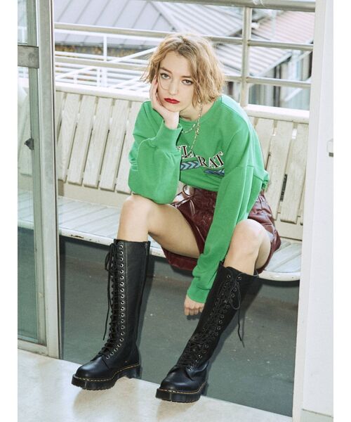 jouetie（ジュエティ）の「カレッジオーバートップス（スウェット・レディース・ブラック/グレー/ピンク/グリーン・MEDIUM）」の14枚目の写真