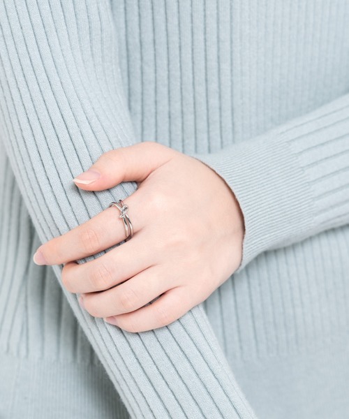 muku（ムク）の「金属アレルギー対応 ストリングノットリング/ サージカルステンレス/316L（リング・レディース・シルバー/ゴールド・FREE）」の13枚目の写真