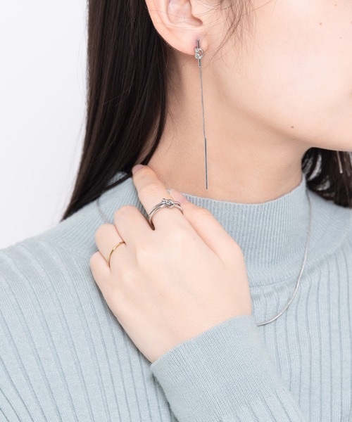 muku（ムク）の「金属アレルギー対応 ストリングノットリング/ サージカルステンレス/316L（リング・レディース・シルバー/ゴールド・FREE）」の14枚目の写真