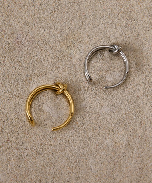 muku（ムク）の「金属アレルギー対応 ストリングノットリング/ サージカルステンレス/316L（リング・レディース・シルバー/ゴールド・FREE）」の7枚目の写真