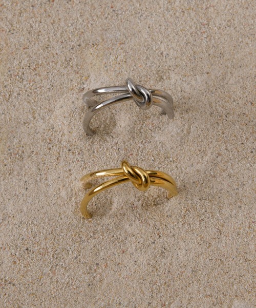 muku（ムク）の「金属アレルギー対応 ストリングノットリング/ サージカルステンレス/316L（リング・レディース・シルバー/ゴールド・FREE）」の3枚目の写真