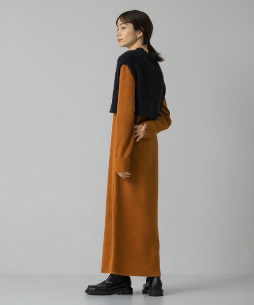 KBF（ケイビーエフ）の「ニットSETカットソーワンピース（ワンピース・レディース・チャコールグレー/ブラウン/オフホワイト・ONE）」の20枚目の写真