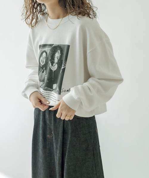 mystic（ミスティック）の「ジョースザボ別注スウェット Laughing girls（スウェット・レディース・オフホワイト・FREE）」の7枚目の写真