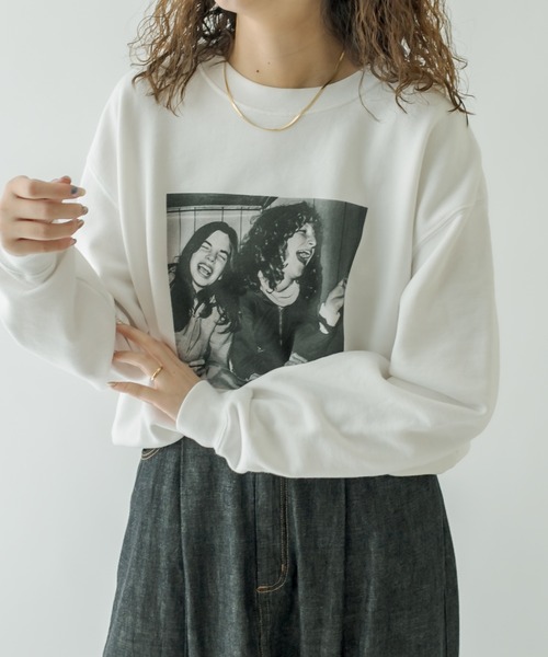 mystic（ミスティック）の「ジョースザボ別注スウェット Laughing girls（スウェット・レディース・オフホワイト・FREE）」の6枚目の写真