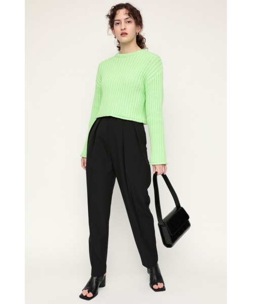 SLY（スライ）の「COTTON RIB SHORT TOPS コットンリボンショート