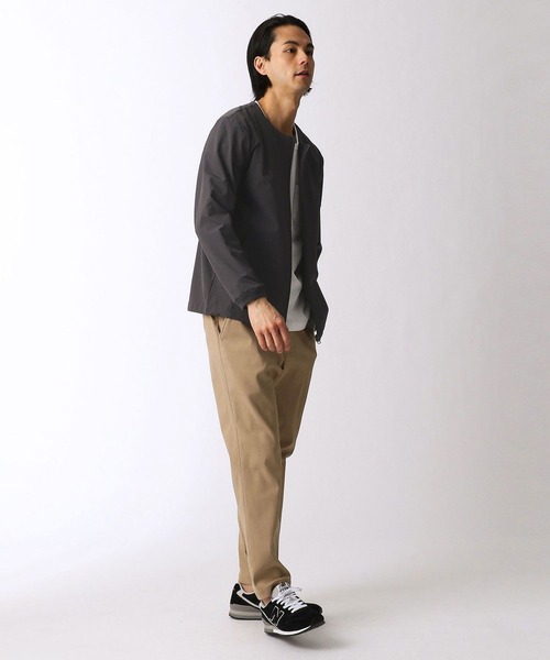 Grand PARK（グランドパーク）の「ポイントタッチノーカラーブルゾン（ノーカラージャケット・メンズ・チャコールグレー/ベージュ・MEDIUM/X-LARGE/LARGE）」の15枚目の写真