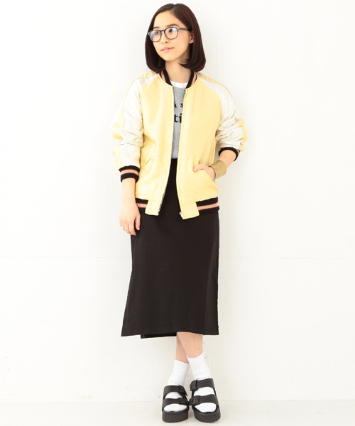 BEAMS BOY（ビームスボーイ）の「TOYO×BEAMS BOY / スカジャン（ブルゾン・レディース・ブラック×ゴールド・ONE SIZE）」の4枚目の写真