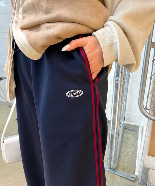WHO'S WHO gallery(フーズフーギャラリー)の「【SLOPPY/スロッピー】トラックパンツ(その他パンツ・レディース・ダークグリーン/ネイビー/アイボリー・MEDIUM)」の14枚目の写真