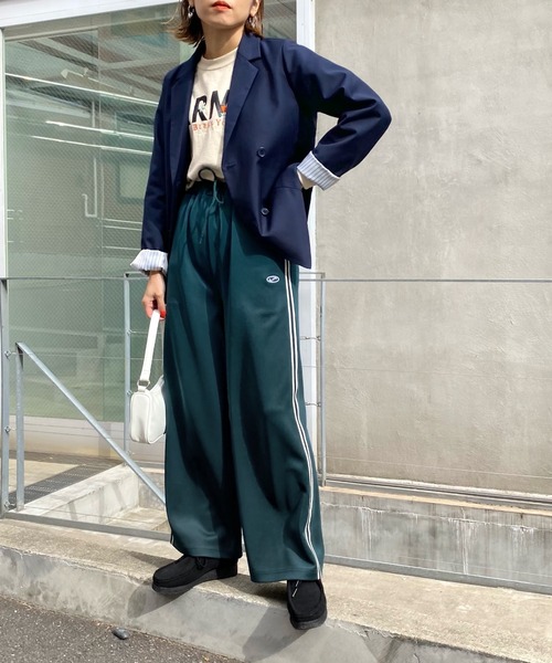 WHO'S WHO gallery(フーズフーギャラリー)の「【SLOPPY/スロッピー】トラックパンツ(その他パンツ・レディース・ダークグリーン/ネイビー/アイボリー・MEDIUM)」の11枚目の写真