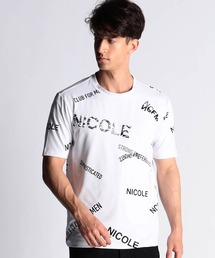 NICOLE CLUB FOR MEN | ロゴプリントＴシャツ(Tシャツ/カットソー)