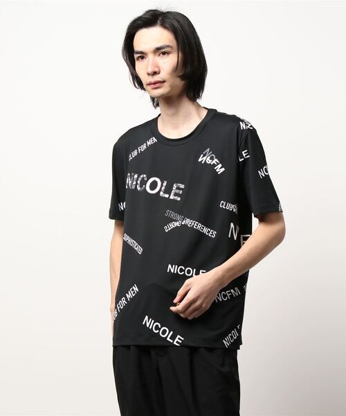 NICOLE CLUB FOR MEN（ニコルクラブフォーメン）の「ロゴプリントＴシャツ（Tシャツ/カットソー・メンズ・ネイビー/ホワイト/シルバーグレー/ブラック/ラベンダー・MEDIUM/LARGE/X-LARGE）」の19枚目の写真