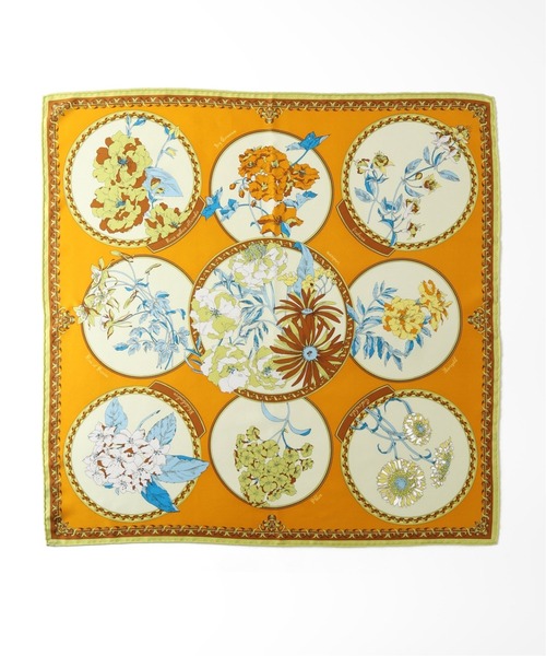 【新品タグ付き】manipuri／マニプリ　サークルフラワー　SILK　スカーフ La TOTALITE（ラトータリテ）の「【manipuri/マニプリ】サークル