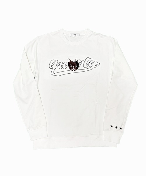 qwerty(クワーティ)の「qwerty (クワーティ)QT Cat Emboss Jersey Pullover(Tシャツ/カットソー・メンズ・ホワイト/ブラック・MEDIUM/LARGE/X-LARGE)」の2枚目の写真