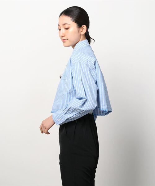 WEGO（ウィゴー）の「WEGO/ダメージショートシャツ（シャツ/ブラウス・レディース・グリーン系その他4/ブルー系その他4/ブラック系その他2/グレー系その他2・FREE）」の16枚目の写真