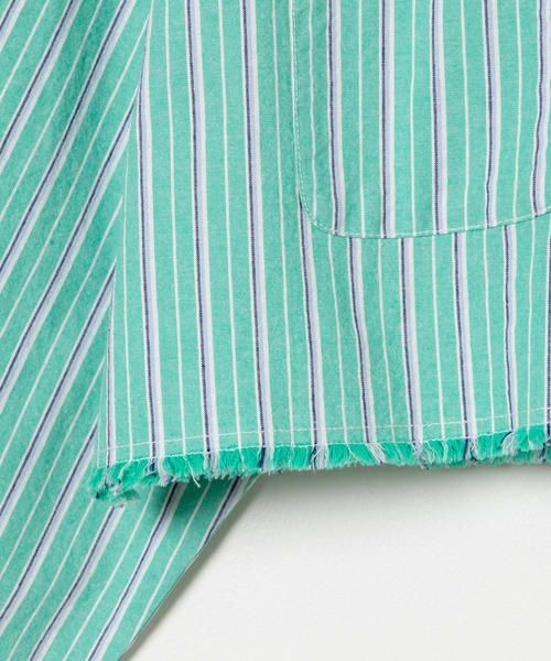 WEGO（ウィゴー）の「WEGO/ダメージショートシャツ（シャツ/ブラウス・レディース・グリーン系その他4/ブルー系その他4/ブラック系その他2/グレー系その他2・FREE）」の7枚目の写真