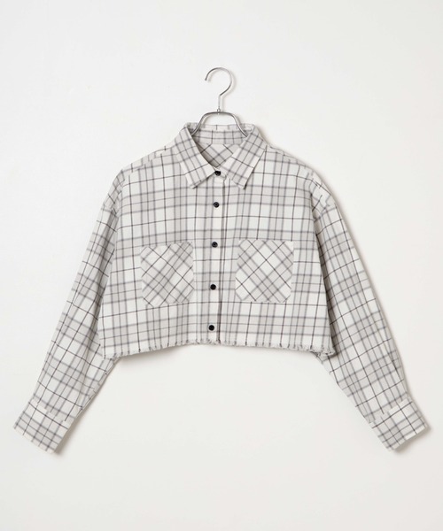 WEGO（ウィゴー）の「WEGO/ダメージショートシャツ（シャツ/ブラウス・レディース・グリーン系その他4/ブルー系その他4/ブラック系その他2/グレー系その他2・FREE）」の13枚目の写真